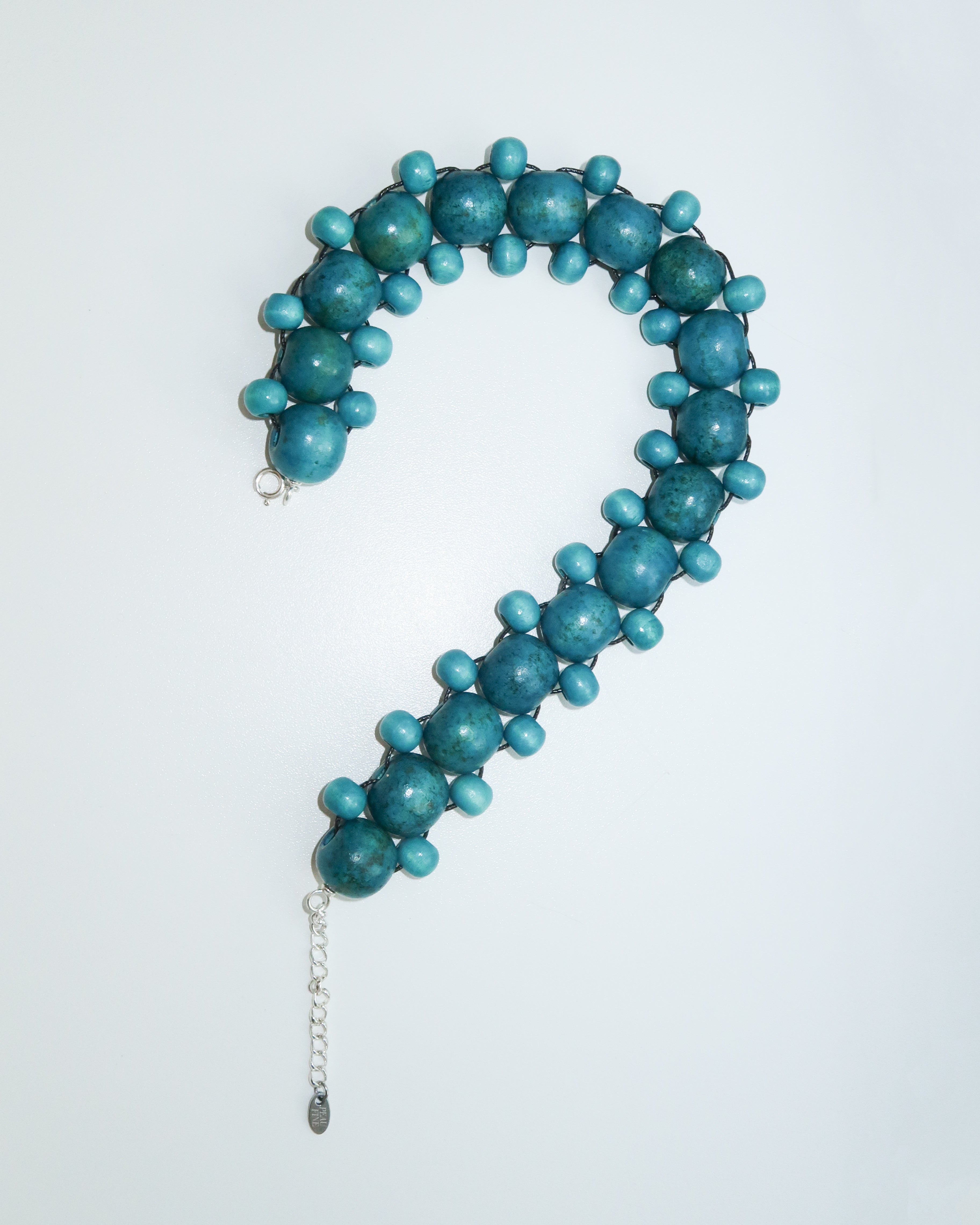 TEAL BEADS NECKLACE