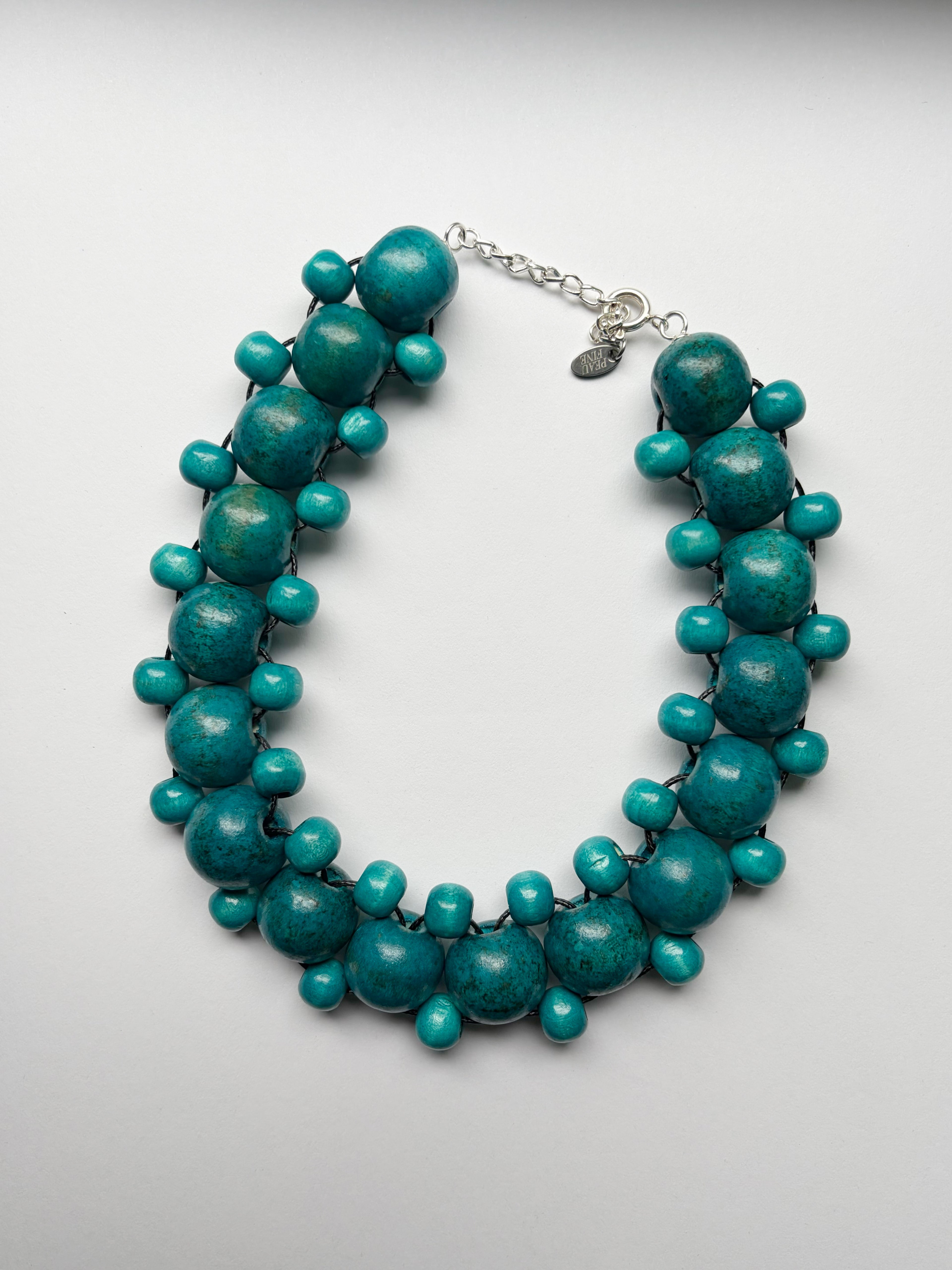 TEAL BEADS NECKLACE