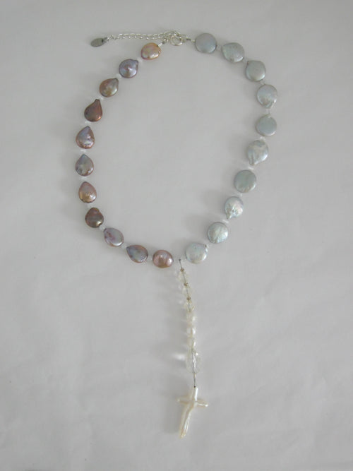 Pearl Cross Necklace
