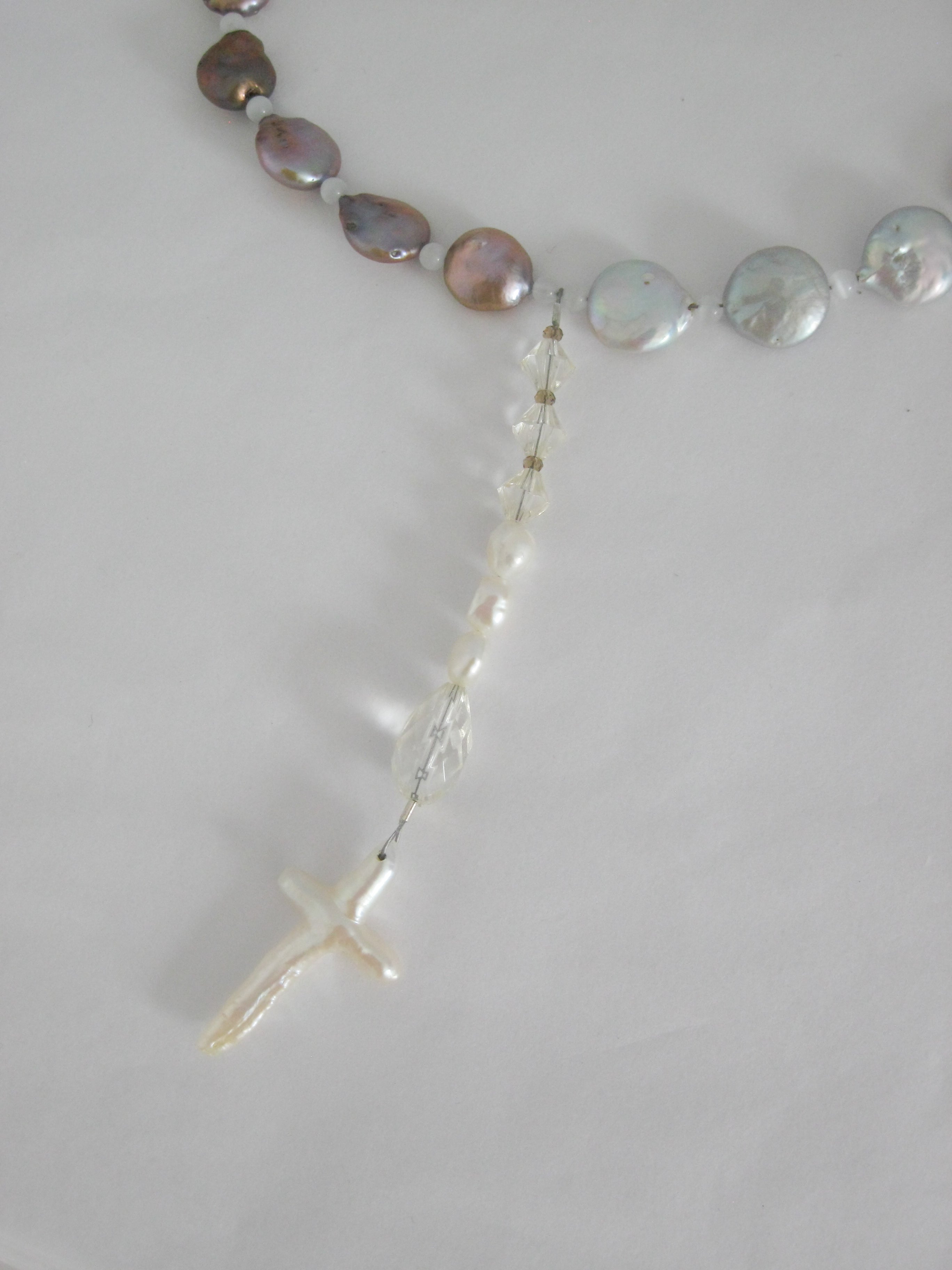 Pearl Cross Necklace