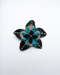 Ever-blooming brooch & hair clip black
