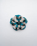 Ever-blooming brooch & hair clip aqua